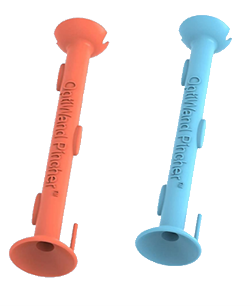 Orange and blue OptiWand Pincher tools